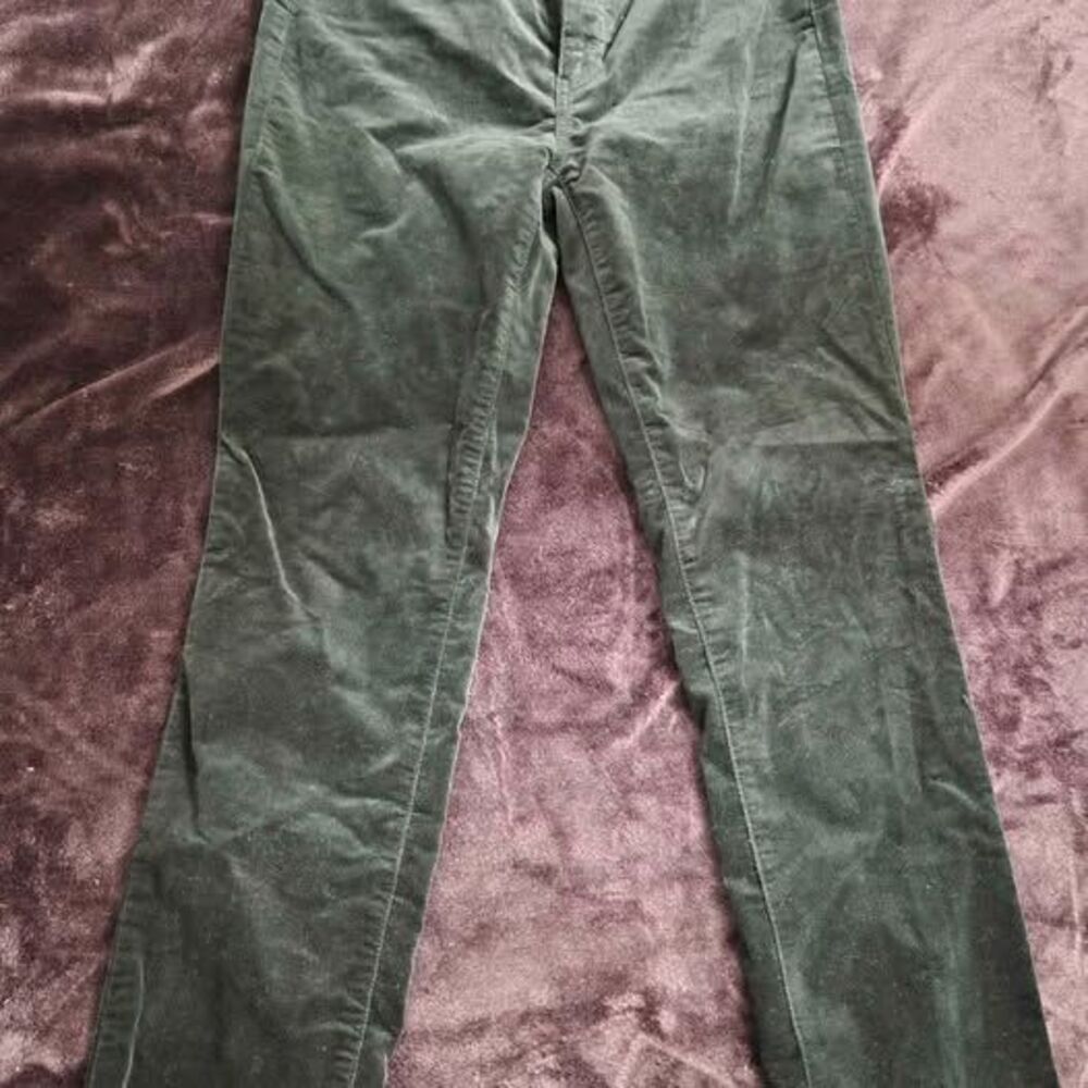 Women's Size 4 Talbots High Waist Straight Leg Black Velvetine Pants